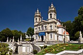 Portugal, Minho Region, Braga, Sanctuary of Bom Jesus do Monte classified UNESCO World Heritage accessible by a master staircase of 600 steps, Via Sacra, consisting of the stairs of the Five Senses and the staircase of the Three Virtues