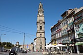 Portugal, North Region, Porto, historical center classified as World Heritage by UNESCO, Lisbon Square, Clérigos Tower (bell tower) built between 1754 and 1763, Italian Baroque style