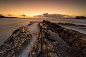 Spain, Canaries Islands, Lanzarote island, the beach of El Golfo