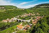 Bulgarien,Veliko Tarnovo,ehemalige Hauptstadt Bulgariens unter dem Zweiten Bulgarischen Reich,bis zu seinem Fall am 17. Juli 1393