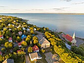 Kanada,Quebec,Insel Orleans,Saint Jean (Luftaufnahme)