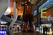 Asia, Qatar, Doha, Hamad international airport, monumental sculpture by the American artist Kaws