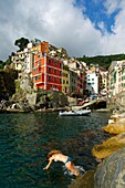 Italy, Liguria, La Spezia province, Cinque Terre National Park, listed as World Heritage by UNESCO, Riomaggiore village