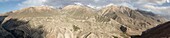 Tajikistan, Gorno-Badakhshan Autonomous Region, panoramic view of the Pamir mountains on the Afghan side of the border, seen from the Tajik side, altitude 3500m