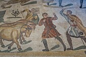 Italien,Sizilien,Piazza Armerina,Villa romaine du Casale,Mosaike aus dem dritten Jahrhundert,von der UNESCO zum Weltkulturerbe erklärt