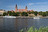 Polen,Westpommern,Smolecin (Stettin),die Oder und die Stadtmauer von Chrobry (Boleslaw I. der Tapfere,der erste polnische König,Boleslaw I. Chrobry),Oberhaupt des Departements (Woiwodschaft Westpommern)