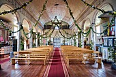 Chile,Region Los Lagos,Insel Chiloé,Bezirk Castro,Nercon,iglesia Nuestra Senora de Gracia (Kirche Unserer Lieben Frau von der Gnade),von der UNESCO zum Weltkulturerbe erklärt