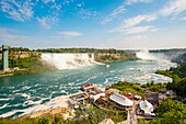 Kanada,Provinz Ontario,Niagara Falls,US Falls und Horseshoe Falls