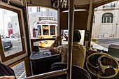 Portugal, Lisbon, tram, tram driver, in the tramway,