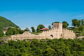 Bulgaria, Veliko Tarnovo, Ramparts of the Royal City, symbol of the glory of the Second Bulgarian Empire and the independence lost during the Ottoman invasions in Europe. Impregnable fortress, Tsarevets fell from the hands of a traitor.