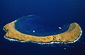 Vereinigte Staaten,Hawaii,Insel Maui,Inselkrater Molokini (Luftaufnahme)