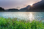 Italien,Trentino-Südtirol,Dolomitenmassiv,UNESCO-Welterbe,Drei Zinnen und Misurina-See