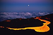 France, Reunion Island, Piton Volcano of la Fournaise erupting