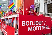 Kanada,Provinz Quebec,Montreal,Montreal Pride Festival,Abschlussparade,LGBTQIA+ Gemeinschaft ((lesbisch,schwul,bisexuell,trans,queer,intersexuell,asexuell))