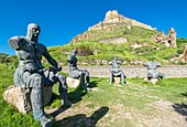 Georgia, Shida Kartli region, Gori, birthplace of the Soviet leader Joseph Stalin, Memorial of Georgian Warrior Heroes at the foot of Goristsikhe fortress