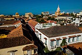 Kolumbien,Departement Bolivar,Cartagena of the Indies,koloniales Zentrum,eingetragen als Weltkulturerbe der UNESCO,Blick auf die Basilicca Minor Kathedrale