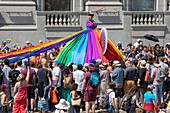 Kanada,Provinz Quebec,Montreal,Montreal Pride Festival,Abschlussparade,LGBTQIA+ Gemeinschaft ((lesbisch,schwul,bisexuell,trans,queer,intersexuell,asexuell))