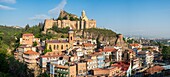 Georgia, Tbilisi, Old Tbilisi or Dzveli Kalaki, Abanotubani district or district of the sulfur baths dominated by Narikala fortress