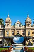 Principality of Monaco, Monaco, Societe des Bains de Mer de Monaco, Casino and the Anish Kapoor Sky Mirror