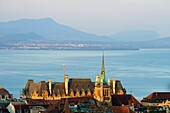 Schweiz,Kanton Waadt,Genfer See (Leman Lake),Lausanne,Stadtzentrum,St. Francois Kirche