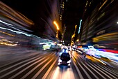 United States, New York City, In a Manhattan Street at night