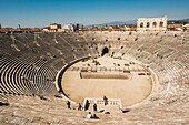 Italy, Veneto, Verona, listed as World Heritage by UNESCO, the Arena of Verona on Bra Square, ancient Roman amphitheater built in 30 after J-C