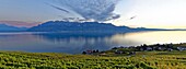 Switzerland, Canton of Vaud, Lavaux Vineyard Terraces listed as World Heritage by UNESCO, it extends from Montreux to Lausanne on 32km along Lake Geneva and 850ha