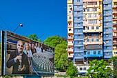 Georgia, Samtskhe-Javakheti region, Borjomi resort town, Soviet architecture building