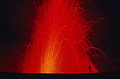 Italy, Aeolian Islands, Stromboli, Eruption of Stromboli Volcano