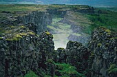 Iceland, Suburland, Thingvellir is the seat of a major tectonic activity that will create an ocean