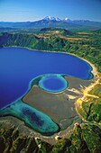 Russia, Kamchatka, Karymsky volcano caldera (aerial view)