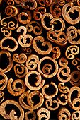 Stacked cinnamon sticks
