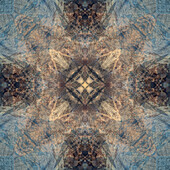 Erdton und Blau abstrakt.
