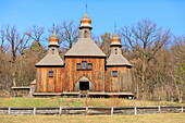 Ukraine, Kiev, Kyiv. Pyrohiv, also Pirogov, a village south of Kiev. Now home to an outdoor Museum of Folk Architecture and Life of Ukraine. Wooden church.