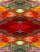 Abstraktes Bild in kräftigem Rot,Orange und Gelb