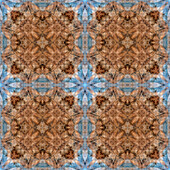 Blaues und braunes Kaleidoskop abstrakt