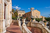 Piazza IX Aprile, Church of Sant'Agostino, Taormina, Messina, Sicily, Italy, Mediterranean, Europe, Taormina, Messina, Sicily, Italy, Mediterranean, Europe