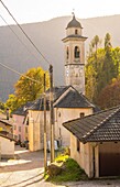 Among the landscapes of the painter Carlo Fornara, path, Prestinone, Valle Vigezzo, Val d'Ossola, Verbania, Piedmont, Italy, Europe