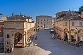 Piazza del Popolo, Fermo, Ascoli Piceno, Marche, Italy, Europe