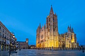 Santa MarAdz?a De Leon Cathedral, Leon, Castile and Leon, Spain, Europe