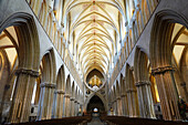 Wells Cathedral,eine anglikanische Kathedrale aus dem 12. Jahrhundert,die dem Heiligen Apostel Andreas geweiht ist,Sitz des Bischofs von Bath und Wells,Wells,Somerset,England,Vereinigtes Königreich,Europa