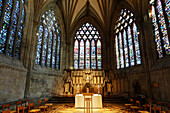 Wells Cathedral,eine anglikanische Kathedrale aus dem 12. Jahrhundert,die dem Heiligen Apostel Andreas geweiht ist,Sitz des Bischofs von Bath und Wells,Wells,Somerset,England,Vereinigtes Königreich,Europa