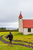 View of St. Joseph's Catholic Church in Tristan da Cunha, the most remote inhabited location on Earth, Tristan da Cunha, South Atlantic Ocean