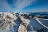 Aerial of Axel Heiberg island, Nunavut, Canadian Arctic, Canada, North America