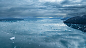 Luftaufnahme des Nuuk-Eisfjords,Westgrönland,Dänemark,Polarregionen