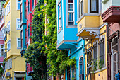 Colorful houses of Balat neighborhood, Istanbul, Turkey, Europe