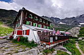 Mountain hut, Refugio Zamboni Zappa, Monte Rosa, Dufourspitze, Italian Alps, Italy, Europe