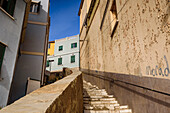 Gibraltar Castle Steps,schöne Wohngegend auf dem Hügel der engen Gassen,Gibraltar,Europa