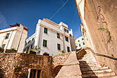 Gibraltar Castle Steps,schöne Wohngegend auf dem Hügel der engen Gassen,Gibraltar,Europa