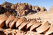 Grand Temple (Temple of the Winged Lions), Petra, UNESCO World Heritage Site, Jordan, Middle East